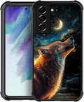 for Samsung Galaxy S22 Plus Case, Star Cave Hungry Wolf Pattern Graphic Design by FKBRCL4U