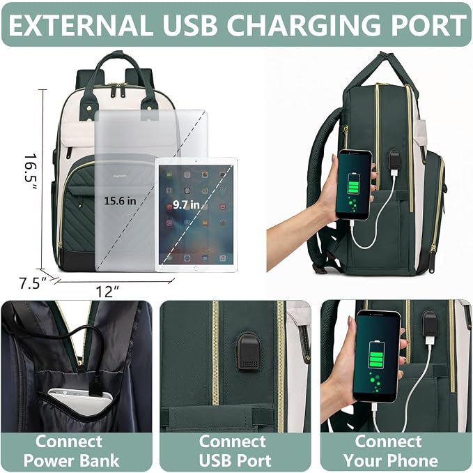 Laptop Backpack for Women Work Bag - Image 4
