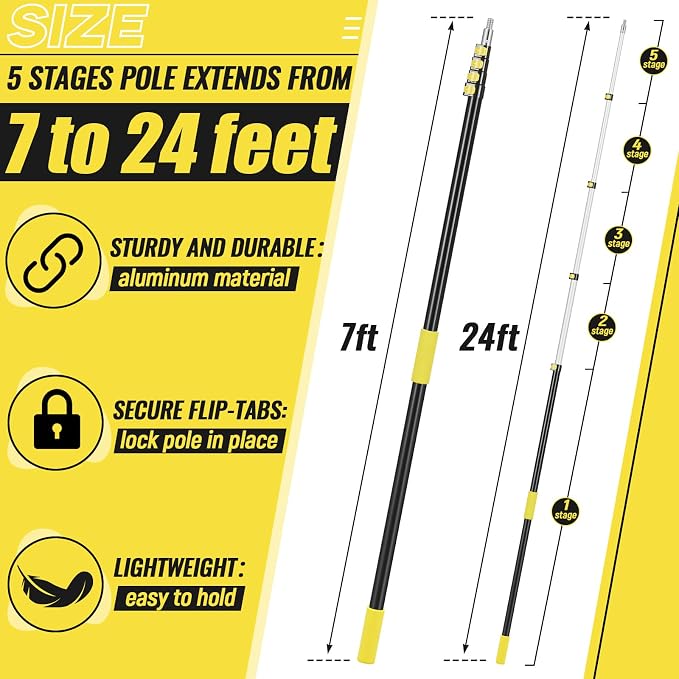 7-24 ft Telescopic Extension Pole - Image 2