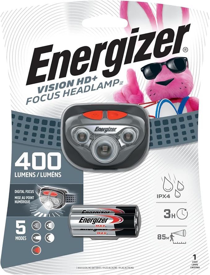 Energizer Vision HD+ LED Headlamp, Water Resistant Bright Headlamp - Image 11