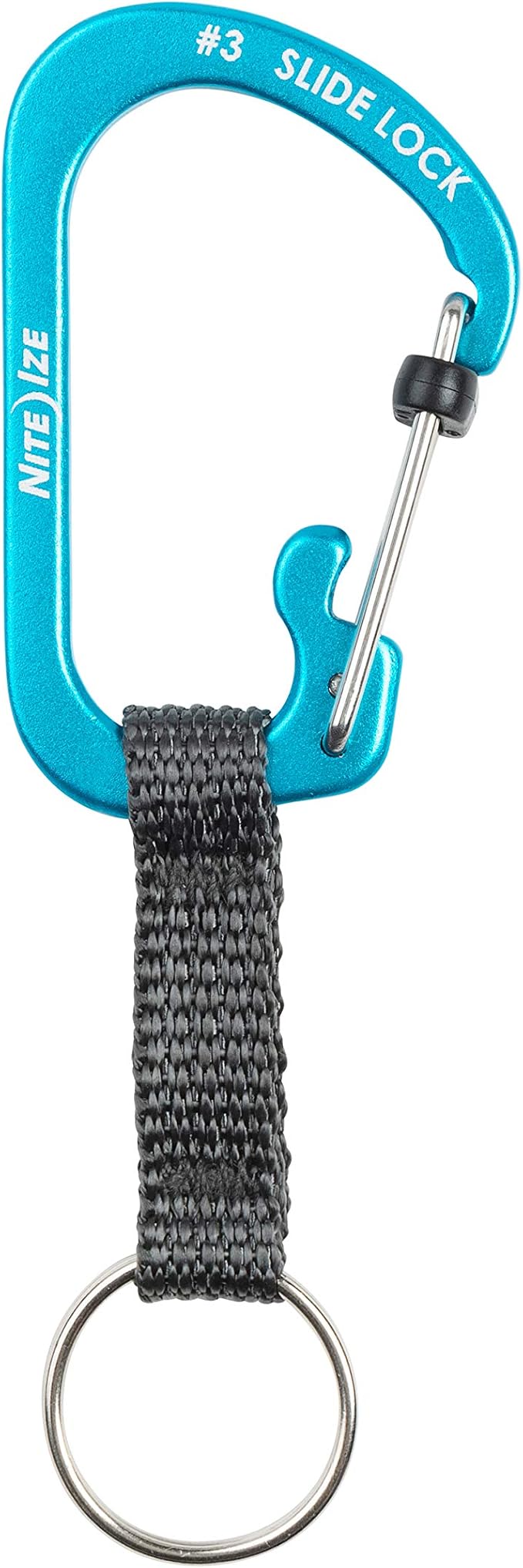 Nite Ize SlideLock Key Ring, Aluminum Locking Carabiner Key Chain - Image 3