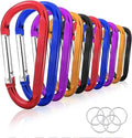 10 Pack 3'' Aluminum Spring Snap Hook Carabiner D Ring Carabiner Clip Camping by Craebuer