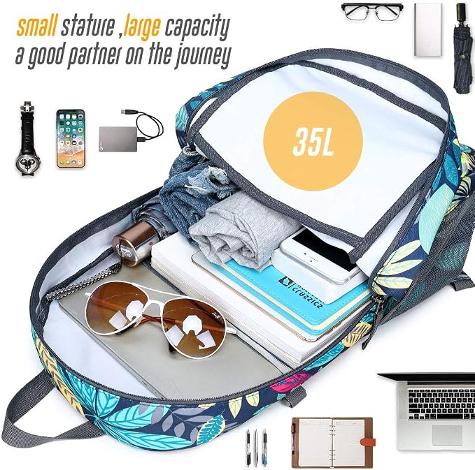 35L Lightweight Packable Backpack Waterproof Durable Hiking Travel Backpack - Image 7