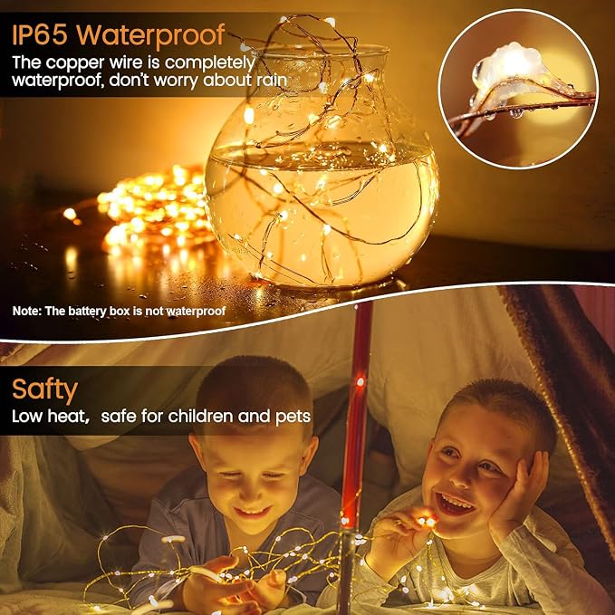 24 Pack Fairy Lights Battery Operated 7ft 20 LED Mini Twinkle String Lights - Image 7