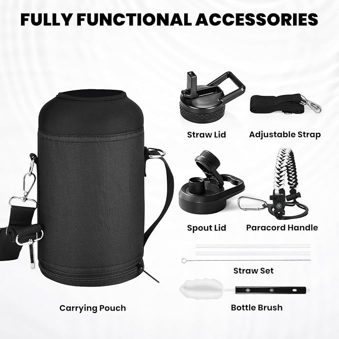 RAYMYLO Insulated Water Bottle 64 oz, Triple Wall Vacuum Stainless Steel - Image 6