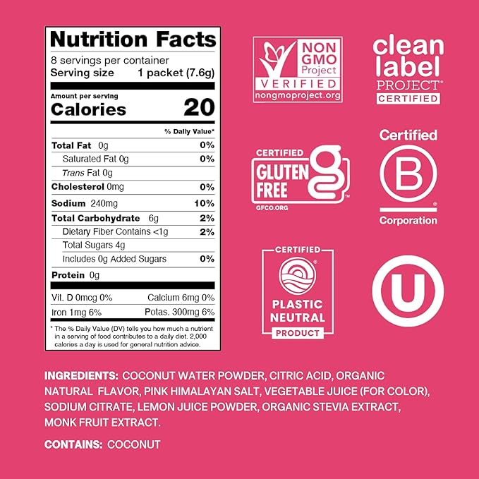 Cure Hydration Plant-Based Electrolyte Drink Mix | No Added Sugar | Dehydration - Image 2