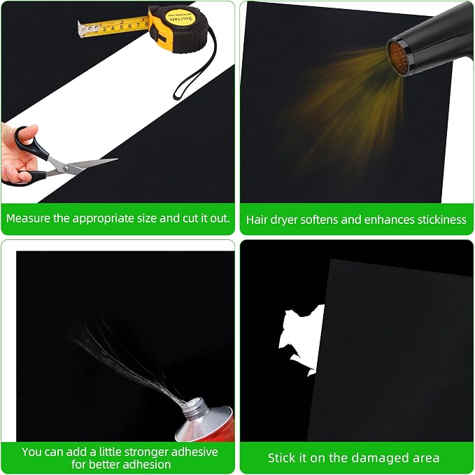 4 Pcs 8 x 8 Inches Pond Liner Repair Patch Kit EPDM Butyl Rubber Liner Patch - Image 5