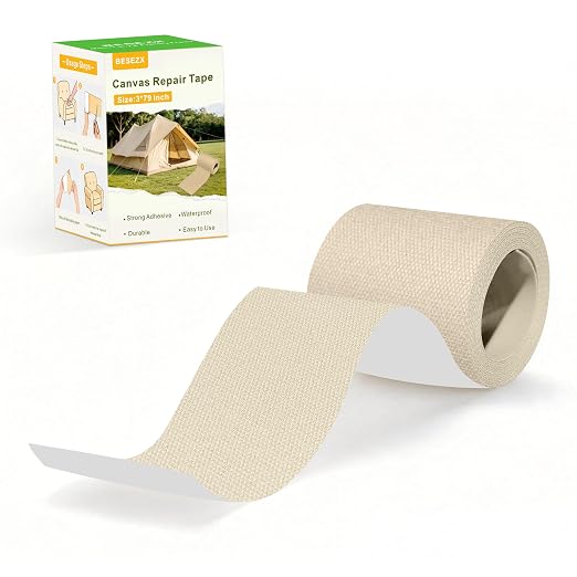 Besezx Canvas Repair Tape, Outdoor Gear Patch, 3x79 Inches, Waterproof by Besezx