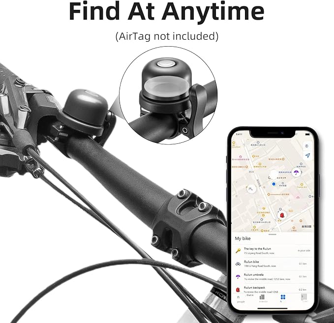 ROCKBROS Bike Bell for Apple AirTag Hidden Bike Mount Bike AirTag Holder GPS - Image 3