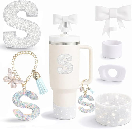 6PCS White Stanley Cup Accessories Set Fit by MOTEERLLU