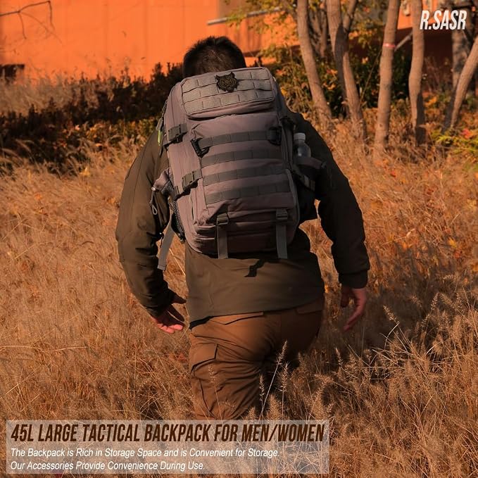 45L Tactical Backpack for Men Women, Military Assault Pack - Image 7
