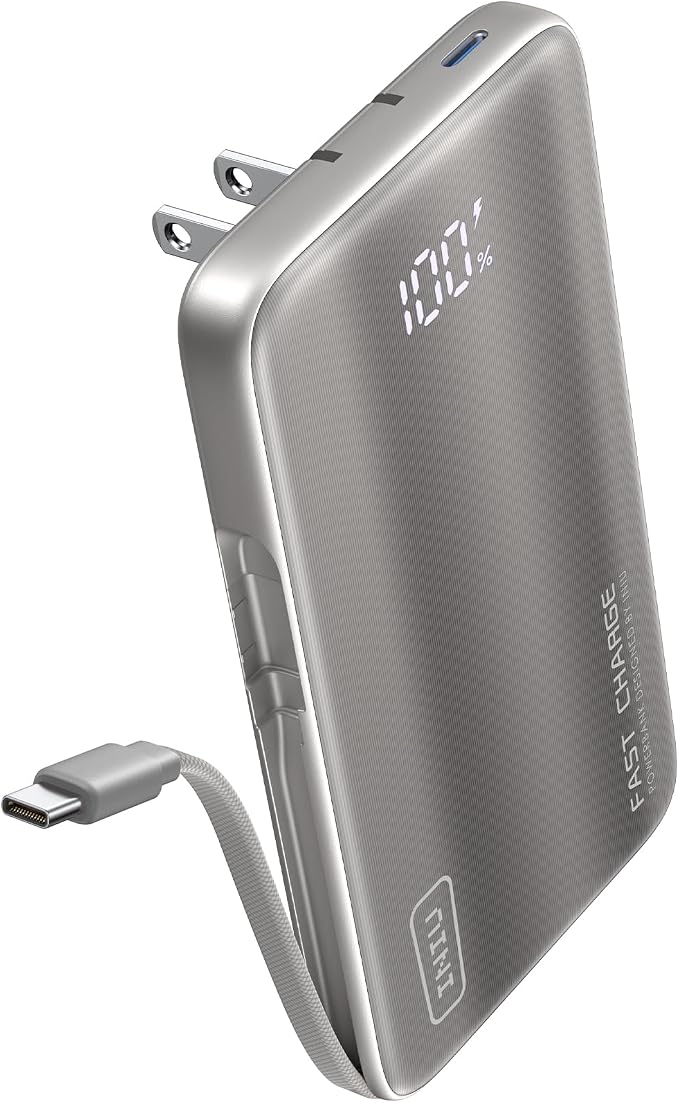 INIU 3-in-1 Portable Charger, 45W 10000mAh Fast Charging Power Bank, Built-in by INIU