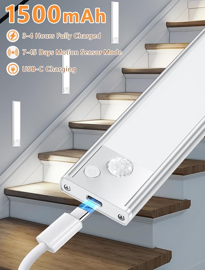 Under Cabinet Rechargeable Lighting: Motion Sensor Dimmable Lights Indoor - Image 3