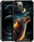 for iPhone 11 Pro Case, Star Cave Hungry Wolf Pattern Graphic Design Girl Boy by FKBRCL4U