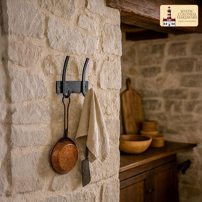 Mystic Colonial Medieval Hand-Forged Iron Double Wall Hook � 1 Pc | Heavy Duty - Image 7