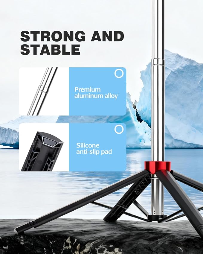 71" Phone Tripod Selfie Stick for iPhone/Android/Camera, Cell Phone Tripod Stand - Image 2