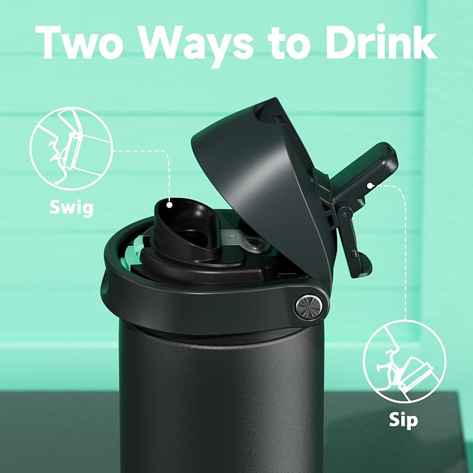 24 oz Insulated Water Bottle for Sports: Meoky Stainless Steel Water Bottle - Image 3