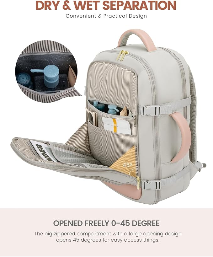 LOVEVOOK Travel Backpack For Women, 40L Carry On Backpack Flight Approved - Image 9