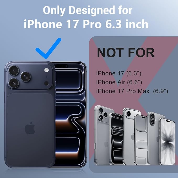 Red2Fire for iPhone 17 Pro Case Waterproof, Phone Case 6.3" Black/Clear - Image 7