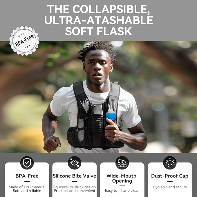 250ml Soft Flask Soft Water Bottle - Image 4