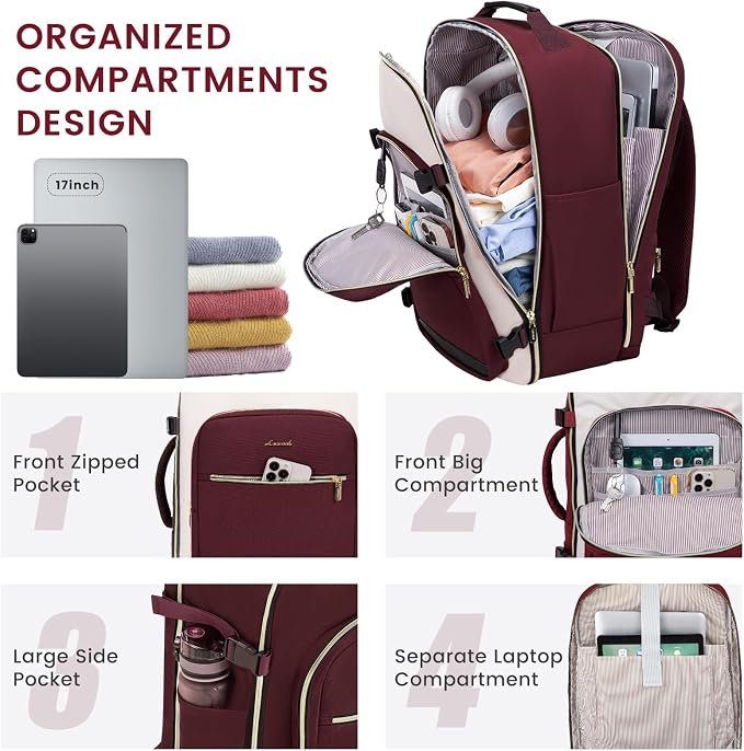 LOVEVOOK 40L Large Travel Backpack - Image 4
