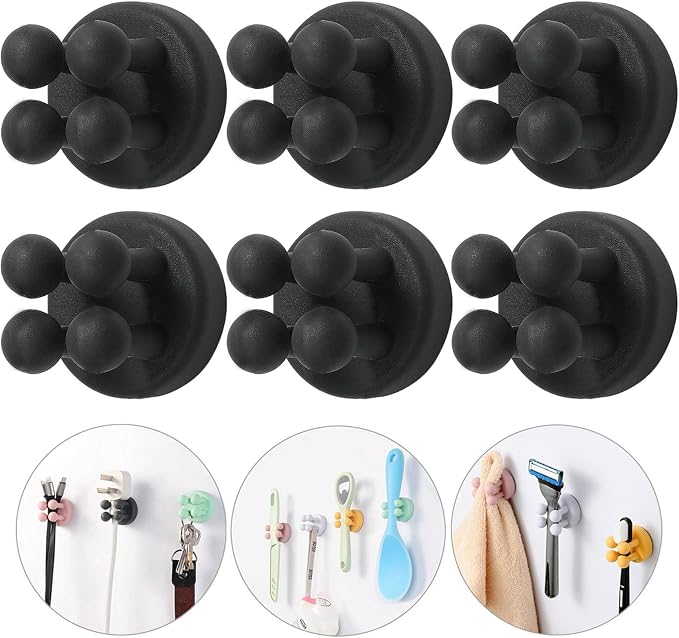 iBetterLife Razor Holder for Shower Hooks – 6Pcs Self Adhesive Wall Mounted by iBetterLife