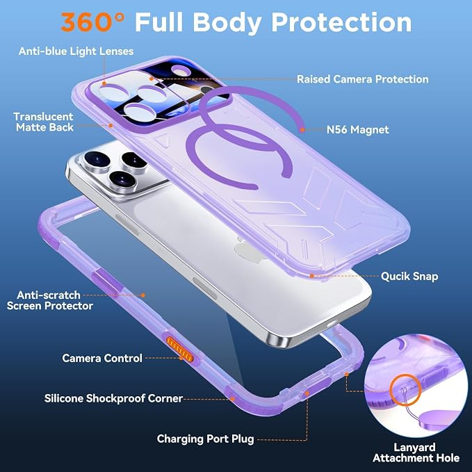 WIFORT for iPhone 17 Pro Waterproof Case, - Image 7