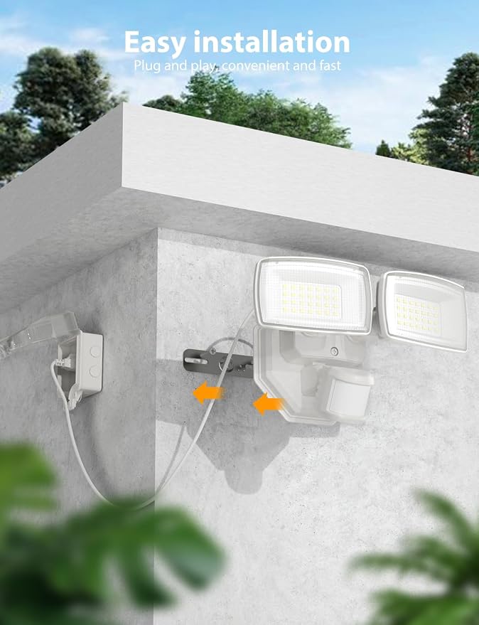 Onforu 32W Plug in Motion Sensor Lights Outdoor, 3200LM Motion Flood Light Dusk - Image 8