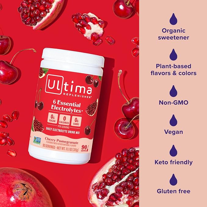 Ultima Replenisher Daily Electrolyte Powder Drink Mix – Sugar Free – Cherry - Image 5
