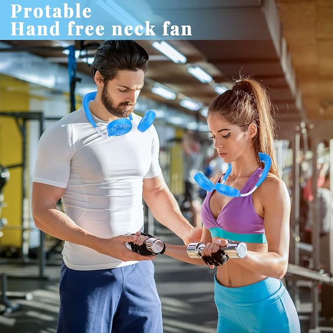Portable Neck Fan Rechargeable Personal Hand-Free Fan Mini USB Wearable - Image 4