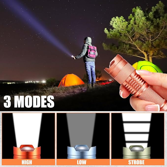 Fumete 20 Pieces LED Flashlight Mini 3 Mode Tactical Torch Small Water - Image 4
