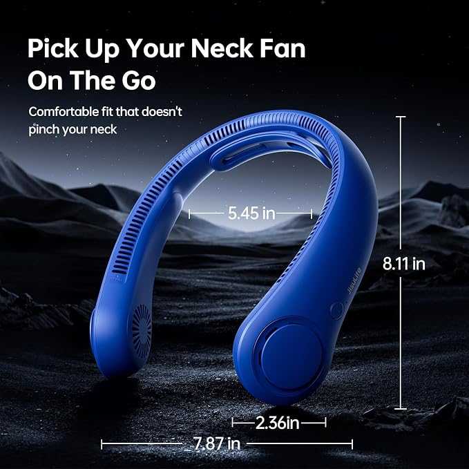 JISULIFE Portable Neck Fan Upgraded, Neckbrace Personal Hands Free, 5 Speed - Image 5