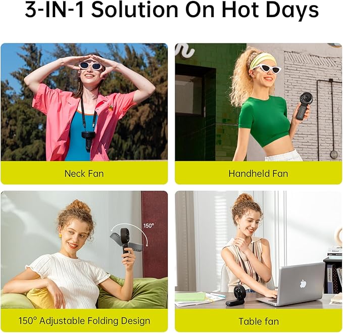 JISULIFE Handheld Fan Life7 – Ultimate Flexibility: Wide & Strong Airflow - Image 2