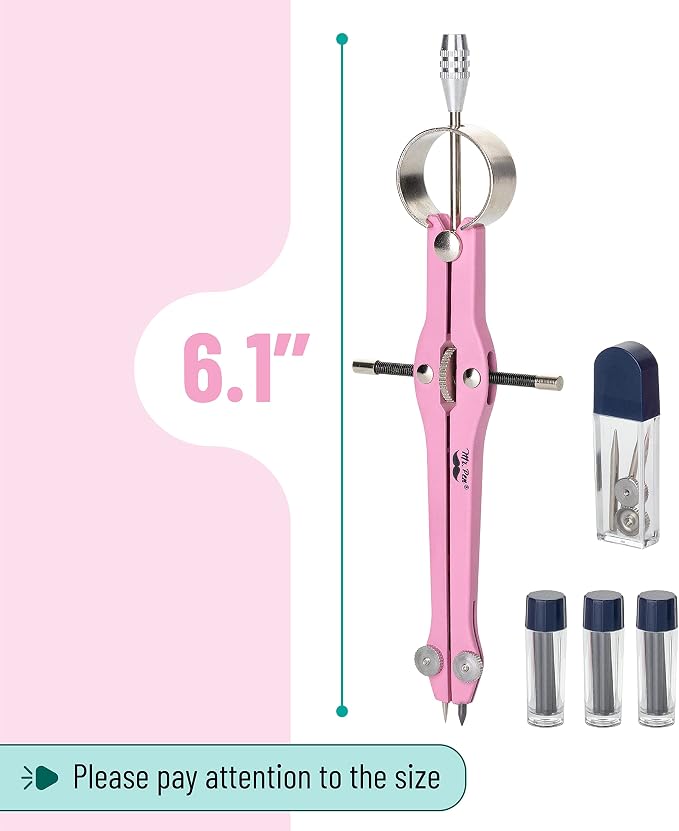 Mr. Pen- Professional Compass for Geometry, Extra Leads, Metal Compass - Image 3