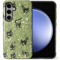 for Samsung Galaxy S24 FE Case, HL2 Grass Cat Hybrid 2 Layer Hard Shell by Unknown