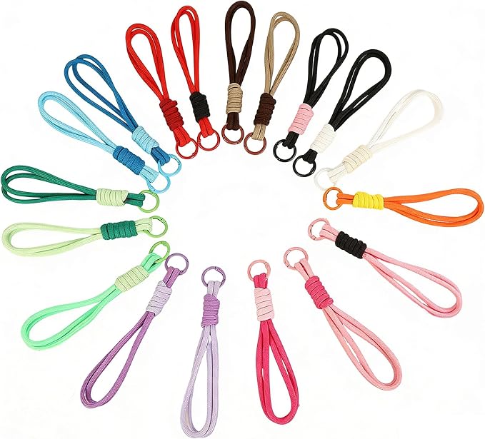 8/13/18/20/30 Pack Paracord Keychain Rope Bag Charms Colorful Braided Charms by FANEVER