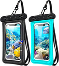 2 Pack Waterproof Floating Phone Pouch IPX8 Floatable Waterproof Phone Case by AXIIJGL