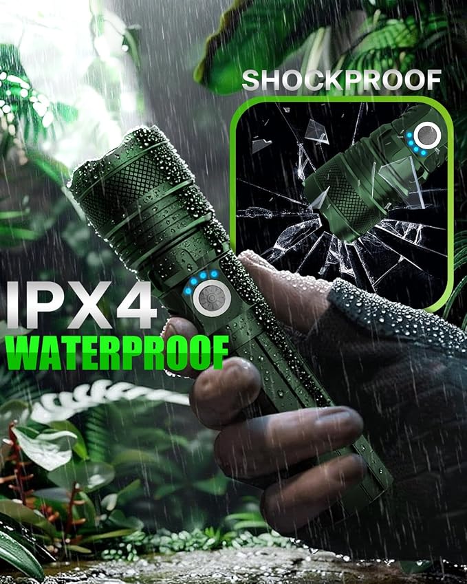 Victoper Green LED Flashlights, High Powered High Lumens Super Bright Tactical - Image 6
