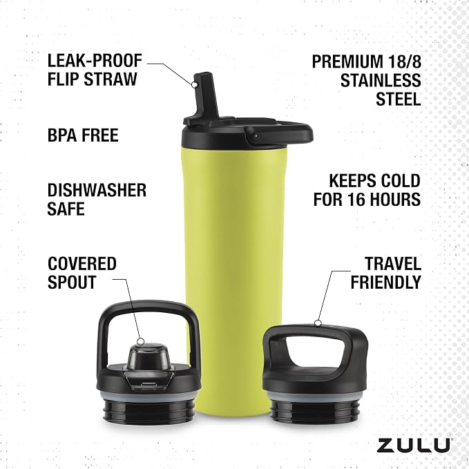 ZULU Base 18oz Kids Stainless Steel Water Bottle - Image 4