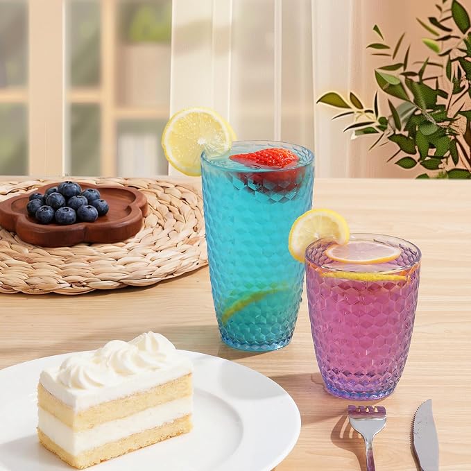 BELLAFORTE Shatterproof Plastic Tumbler Set – Laguna Beach 19oz Tall & 12oz - Image 5