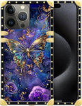 Compatible with iPhone 16 Pro Max Case, Glistening Golden Butterfly Vibrant by Unknown