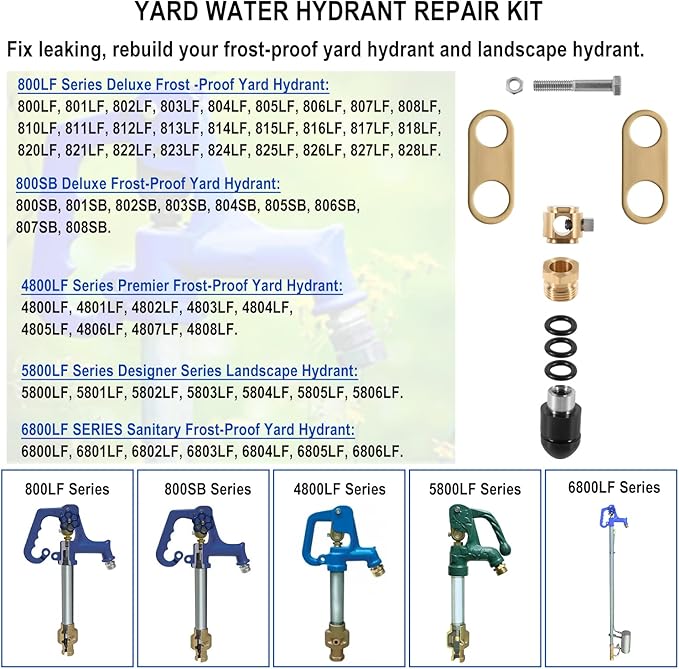 850 Sb Parts Kit Yard Water Hydrant Repair Rebuild Kit & 8842 Plunger Fit - Image 3