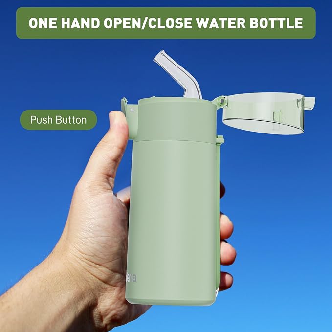 5oz Small Water Bottles with Straw, Mini Water Bottle with One-Hand Open Design - Image 7