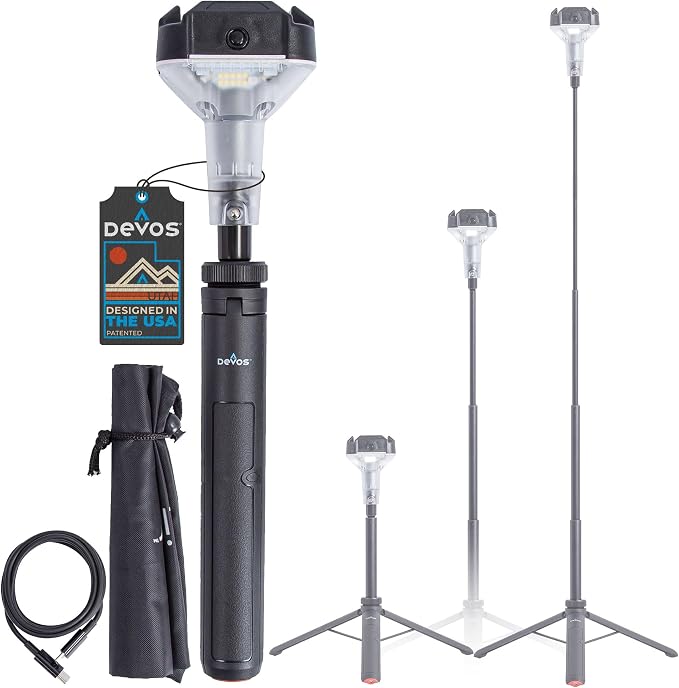 DEVOS - LIGHTRANGER 800 Mini Telescoping Camp Light, 4.5 Tall by Devos