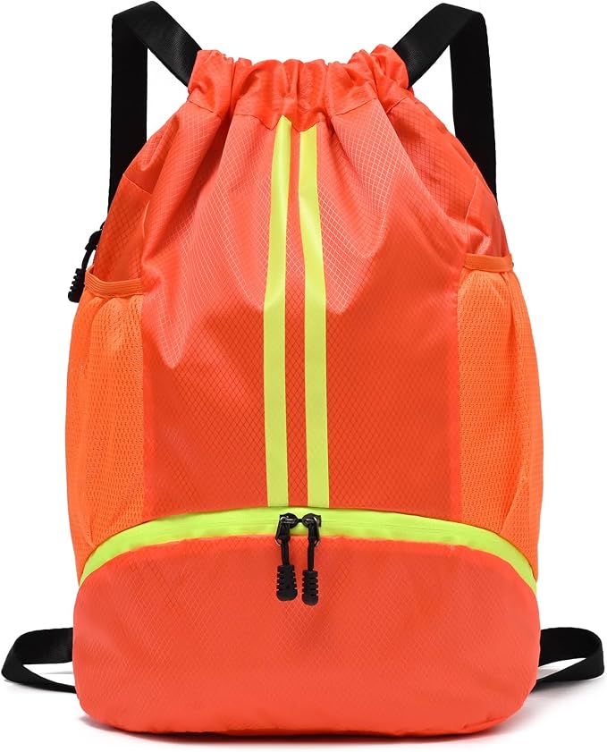 LOKAPEGY Drawstring Gym Bag for Men, Waterproof Drawstring Backpack for Women by LOKAPEGY
