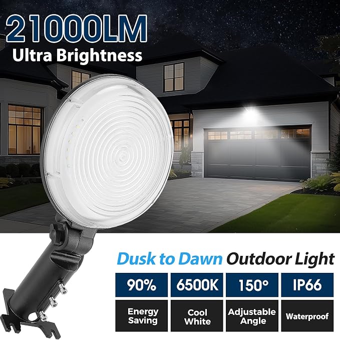 LED Barn Light 150W 21000LM Dusk to Dawn Outdoor Lighting, 6500K Daylight Yard - Image 2