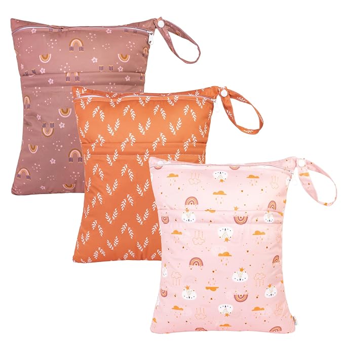 babygoal Wet Dry Bags for Baby Cloth Diapers, Washable Travel Bags, Gym Bag for by babygoal