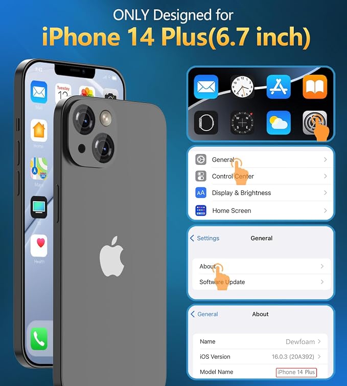 Design for iPhone 14 Plus Case Waterproof, Full Body Underwater Dustproof - Image 2