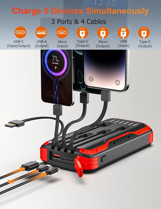 MINRISE Solar Charger Power Bank, 40000mAh Portable Charger PD 20W Fast - Image 3