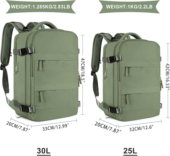 coowoz Large Travel Backpack For Women Men, Carry On Backpack Flight Approved - Image 3